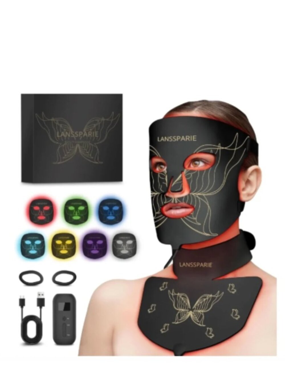 7-IN-1 Color LED Face And Neck Mask Light Therapy